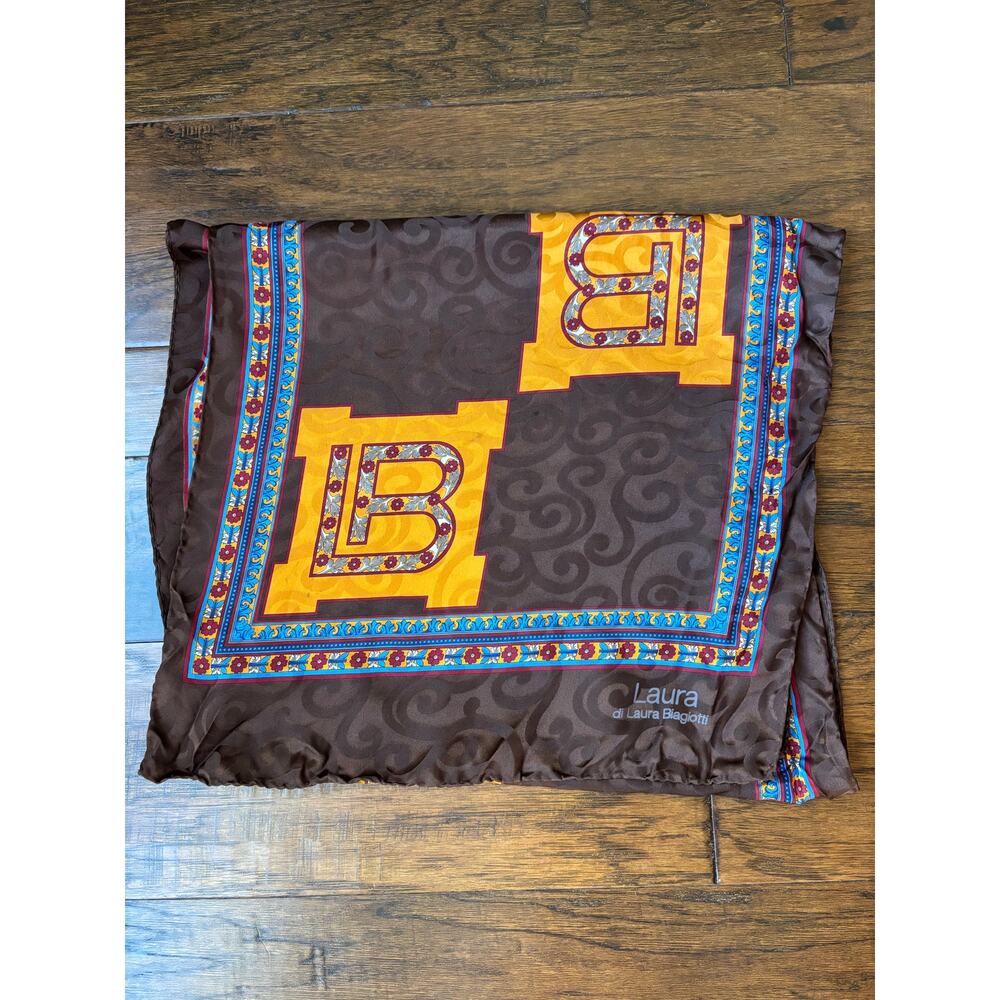 Vintage Laura Biagiotti Silk Scarf Rectangular